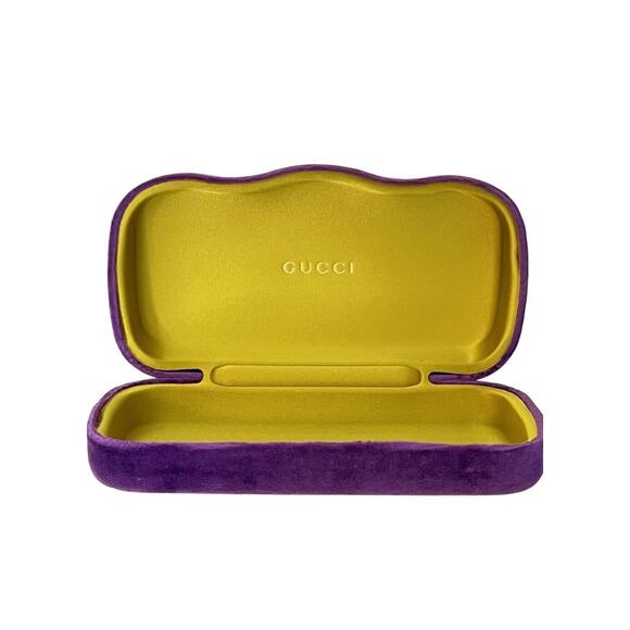 Gucci Purple Large Hard Case Authentic Clamshell Eyeglasses Sunglasses Case - Picture 1 of 6